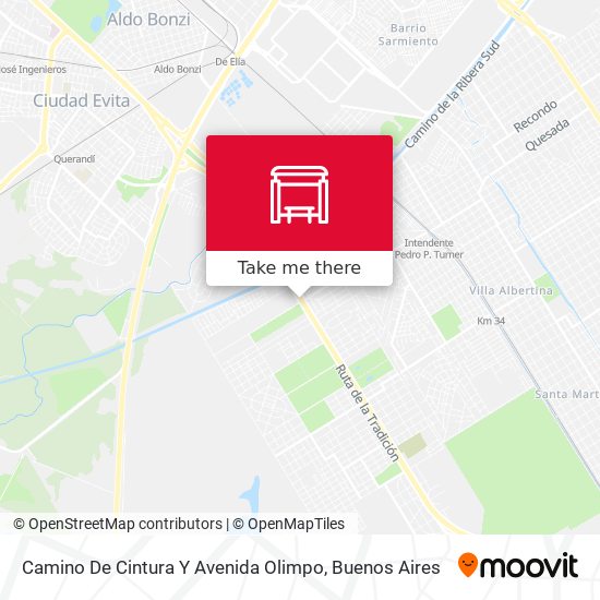 Camino De Cintura Y Avenida Olimpo map