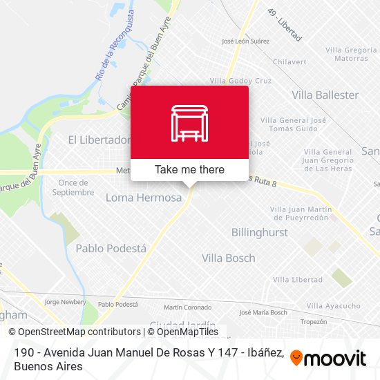 190 - Avenida Juan Manuel De Rosas Y 147 - Ibáñez map
