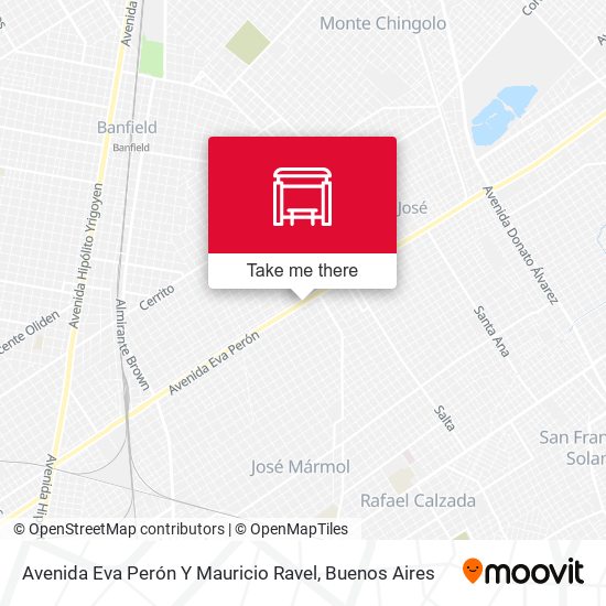 Mapa de Avenida Eva Perón Y Mauricio Ravel