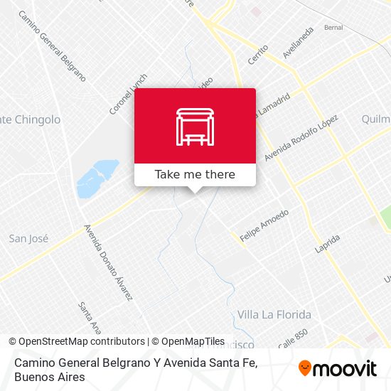 Mapa de Camino General Belgrano Y Avenida Santa Fe