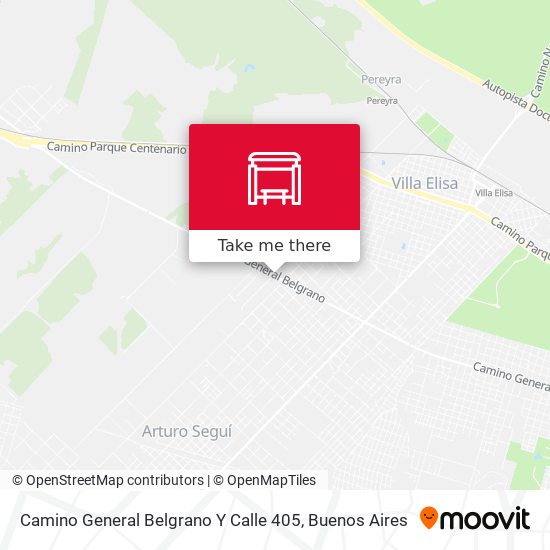 Camino General Belgrano Y Calle 405 map