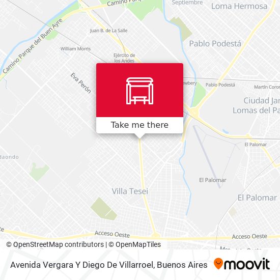 Avenida Vergara Y Diego De Villarroel map