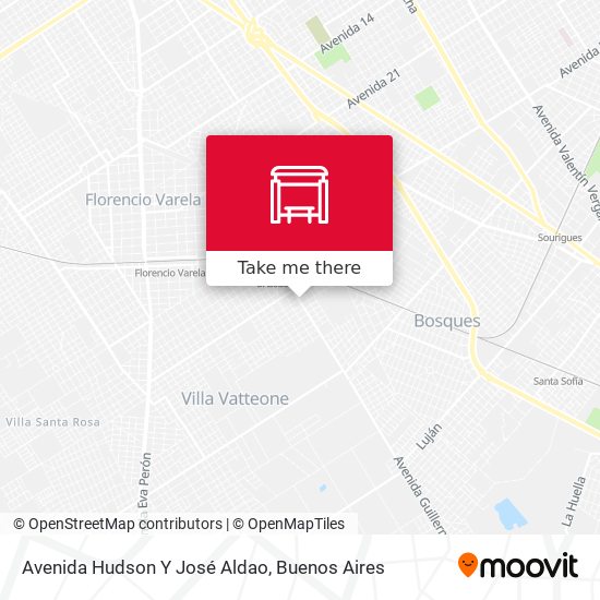 Avenida Hudson Y José Aldao map