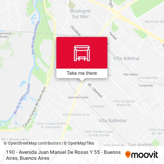 190 - Avenida Juan Manuel De Rosas Y 55 - Buenos Aires map