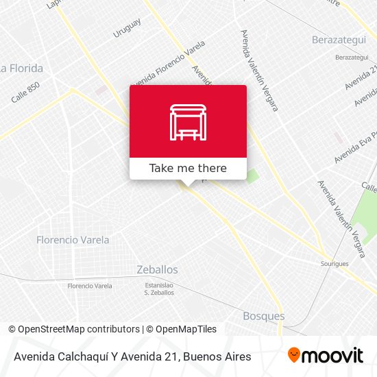 Avenida Calchaquí Y Avenida 21 map