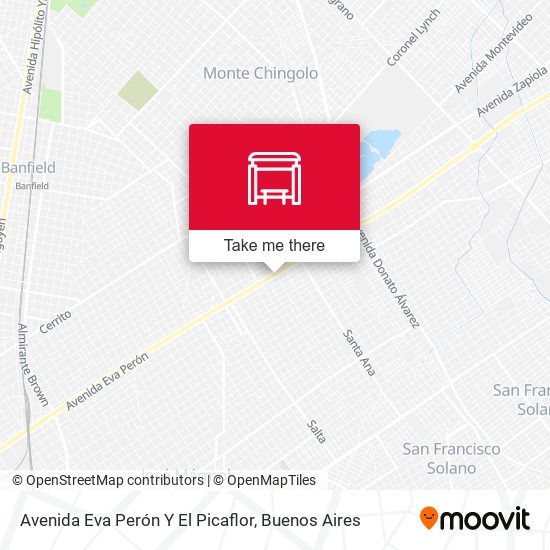 Avenida Eva Perón Y El Picaflor map