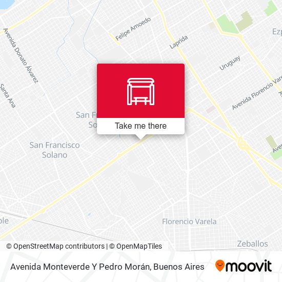 Avenida Monteverde Y Pedro Morán map