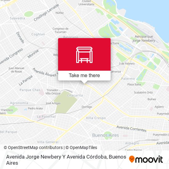 Mapa de Avenida Jorge Newbery Y Avenida Córdoba