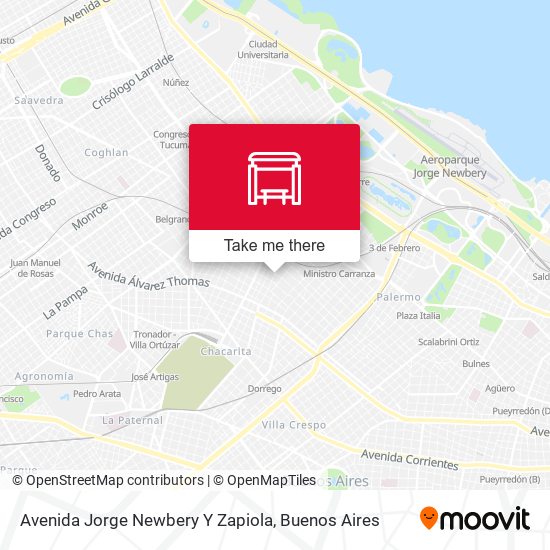 Avenida Jorge Newbery Y Zapiola map