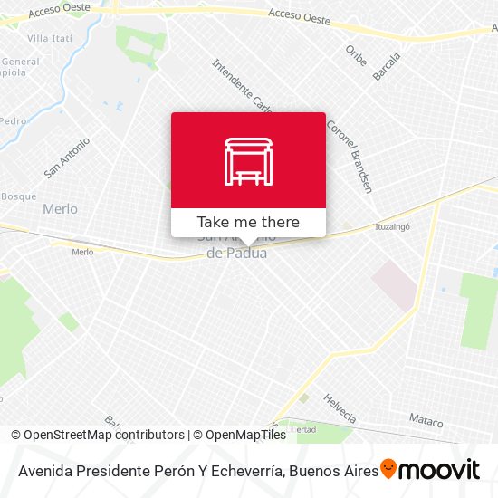 Mapa de Avenida Presidente Perón Y Echeverría