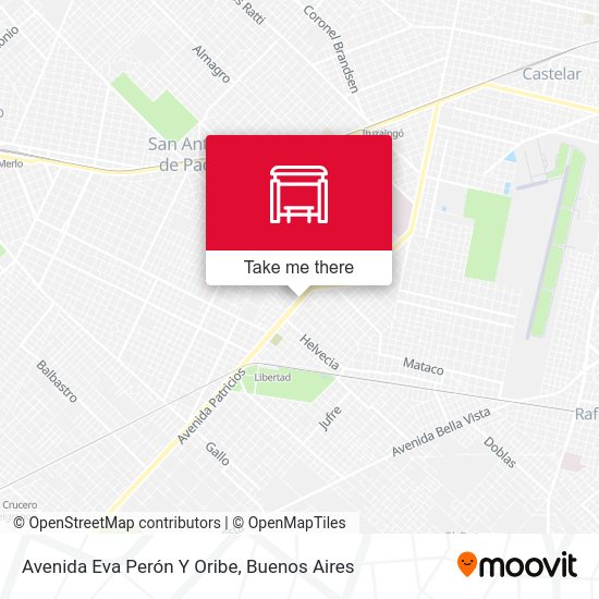 Avenida Eva Perón Y Oribe map