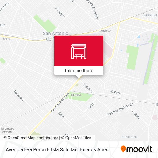 Avenida Eva Perón E Isla Soledad map