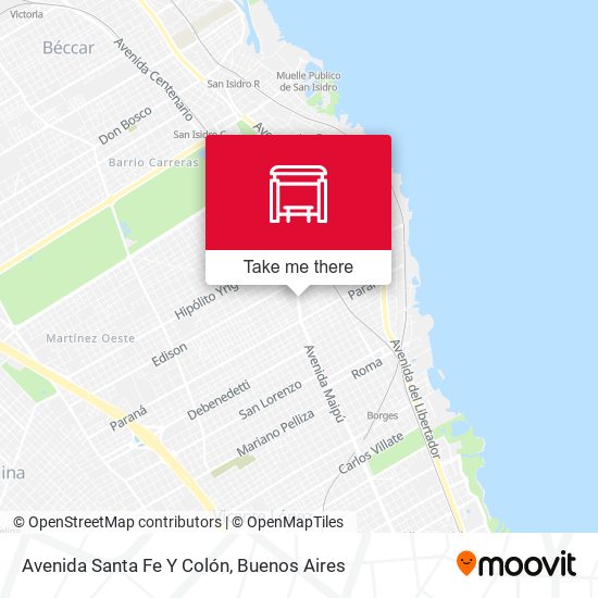 Avenida Santa Fe Y Colón map