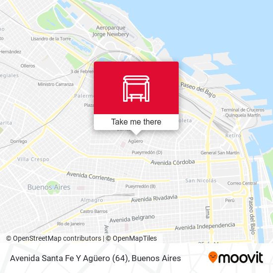 Avenida Santa Fe Y Agüero (64) map