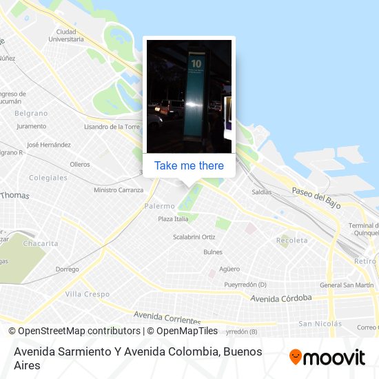 Avenida Sarmiento Y Avenida Colombia map