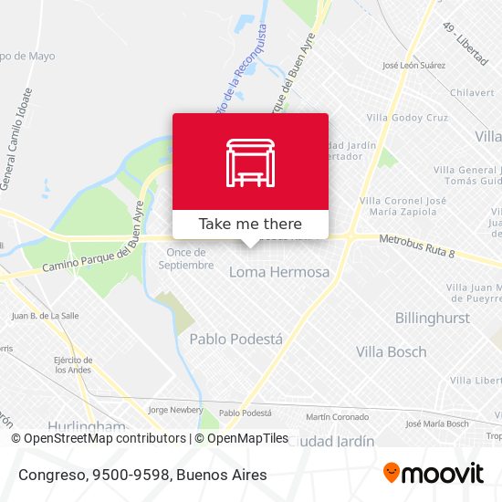 Congreso, 9500-9598 map