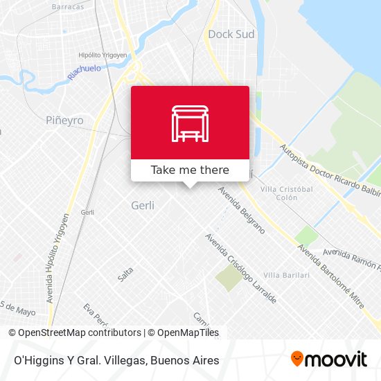 Mapa de O'Higgins Y Gral. Villegas