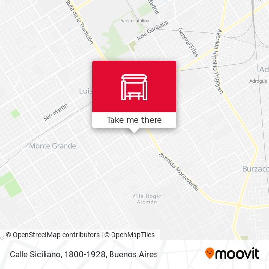 Calle Siciliano, 1800-1928 map