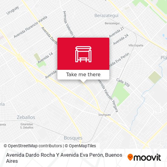 Avenida Dardo Rocha Y Avenida Eva Perón map