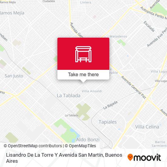 Lisandro De La Torre Y Avenida San Martín map