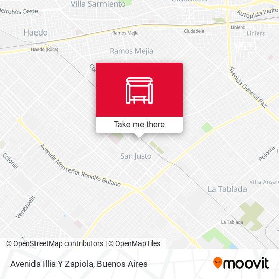 Avenida Illia Y Zapiola map