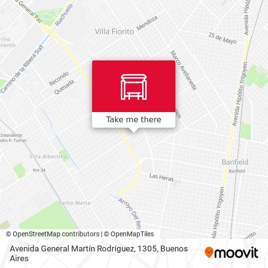 Avenida General Martín Rodríguez, 1305 map