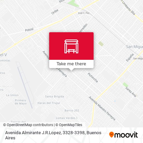 Mapa de Avenida Almirante J.R.Lopez, 3328-3398