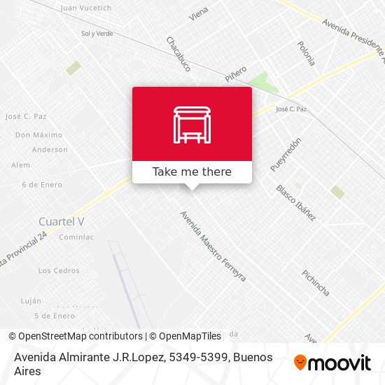 Mapa de Avenida Almirante J.R.Lopez, 5349-5399