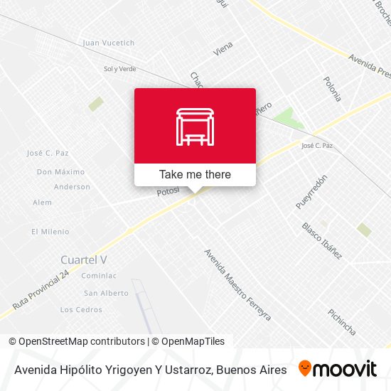 Avenida Hipólito Yrigoyen Y Ustarroz map