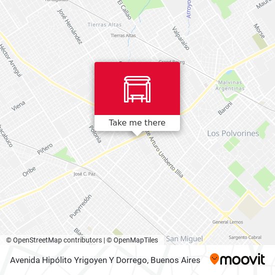 Mapa de Avenida Hipólito Yrigoyen Y Dorrego