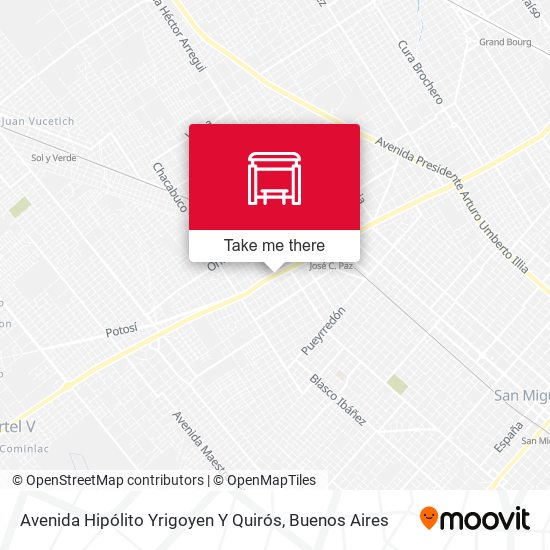 Mapa de Avenida Hipólito Yrigoyen Y Quirós