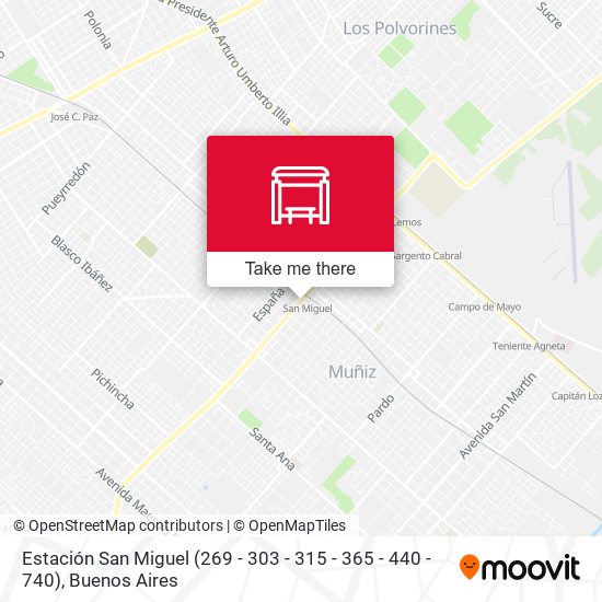 Estación San Miguel (269 - 303 - 315 - 365 - 440 - 740) map