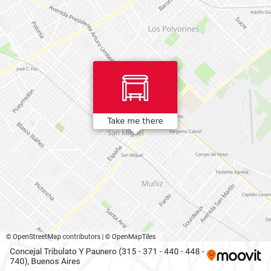 Concejal Tribulato Y Paunero (315 - 371 - 440 - 448 - 740) map