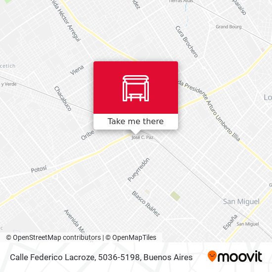 Calle Federico Lacroze, 5036-5198 map