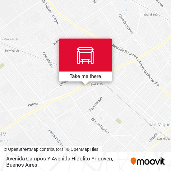 Mapa de Avenida Campos Y Avenida Hipólito Yrigoyen