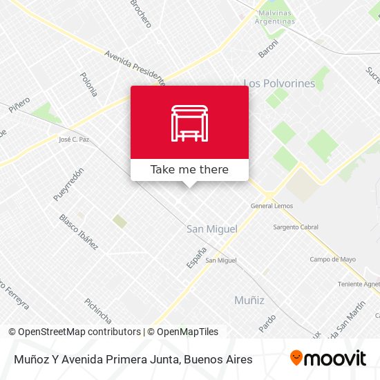 Muñoz Y Avenida Primera Junta map