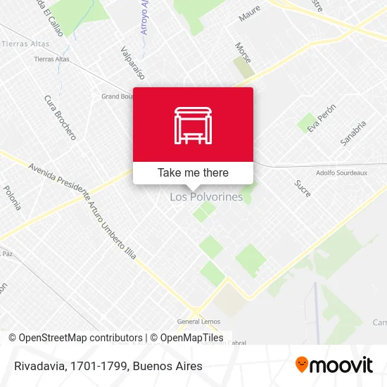 Rivadavia, 1701-1799 map