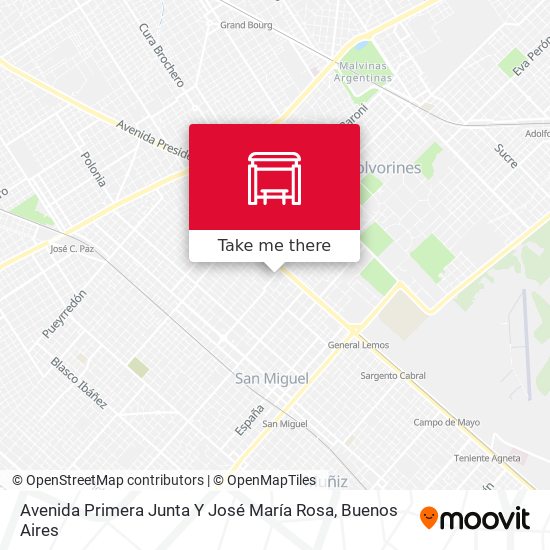 Avenida Primera Junta Y José María Rosa map