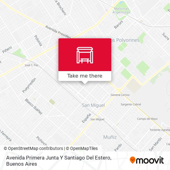 Avenida Primera Junta Y Santiago Del Estero map