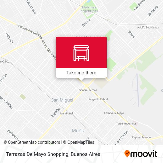 Terrazas De Mayo Shopping map
