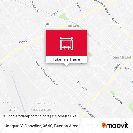 Joaquín V. González, 3640 map
