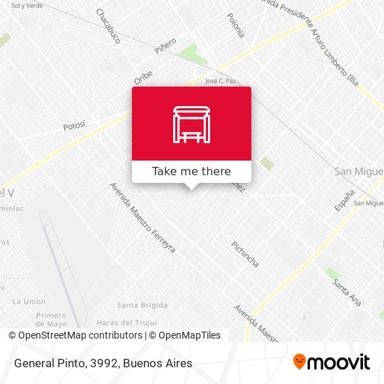 General Pinto, 3992 map