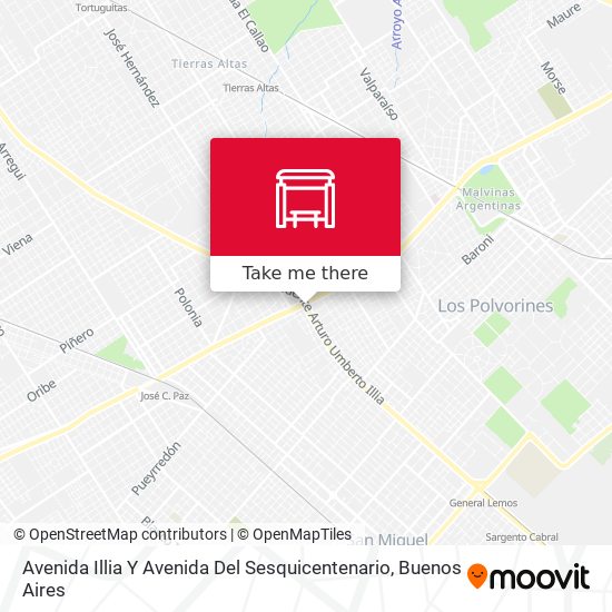 Avenida Illia Y Avenida Del Sesquicentenario map