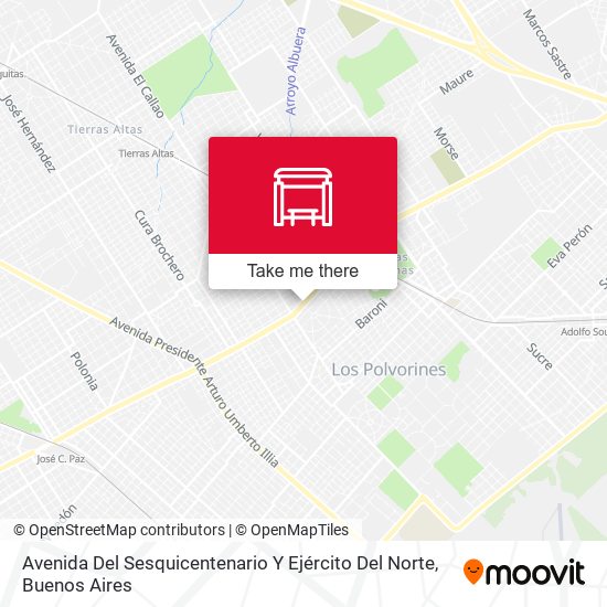 Avenida Del Sesquicentenario Y Ejército Del Norte map