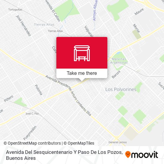 Avenida Del Sesquicentenario Y Paso De Los Pozos map