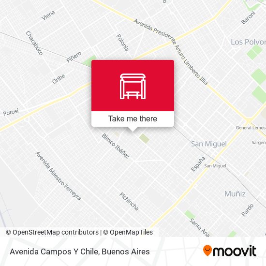 Avenida Campos Y Chile map