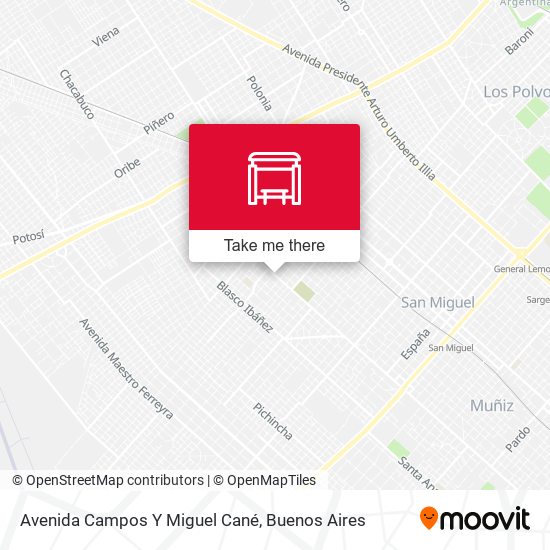Avenida Campos Y Miguel Cané map
