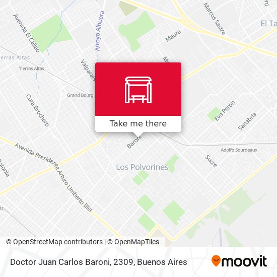 Doctor Juan Carlos Baroni, 2309 map