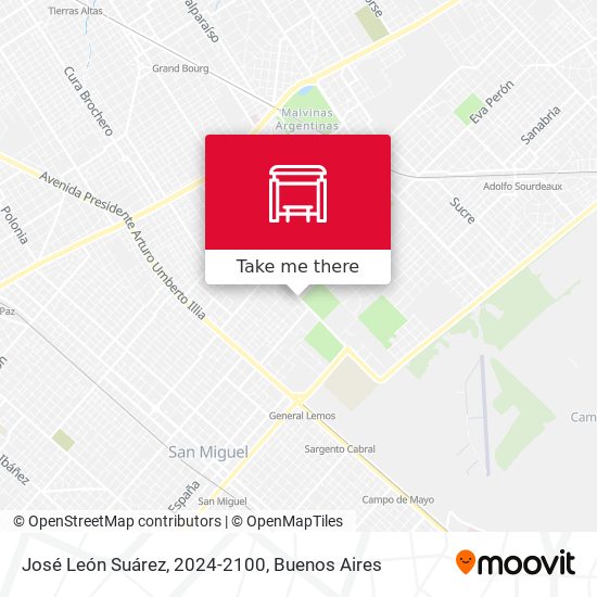 José León Suárez, 2024-2100 map