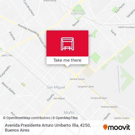 Mapa de Avenida Presidente Arturo Umberto Illia, 4250